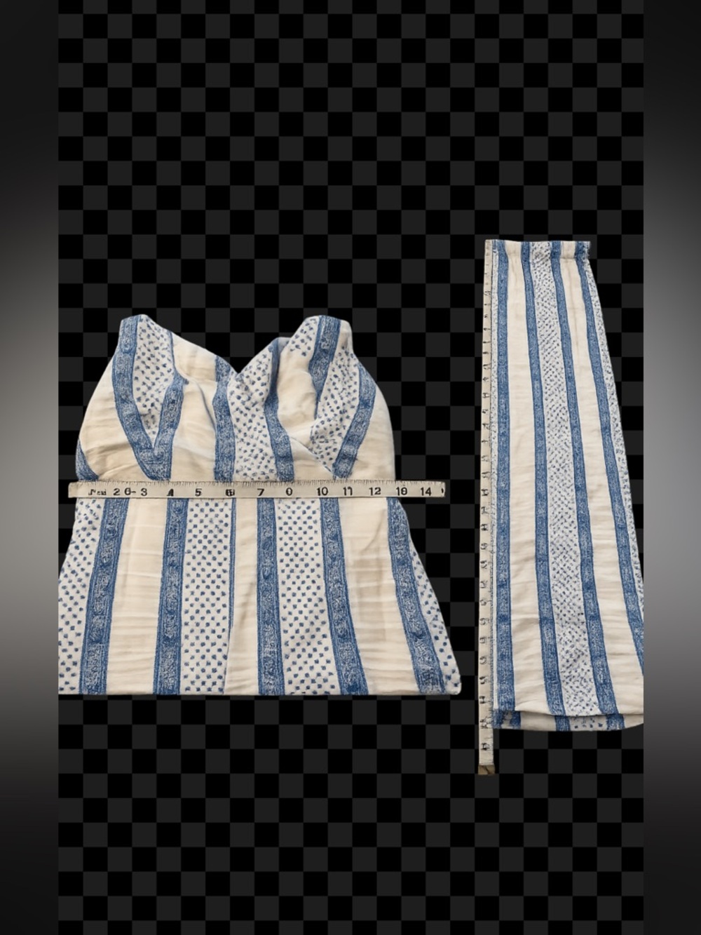 Anthropologie Revolve Line + Dot Agatha Striped Halter Jumpsuit Sz S Fully lined - Picture 8 of 12
